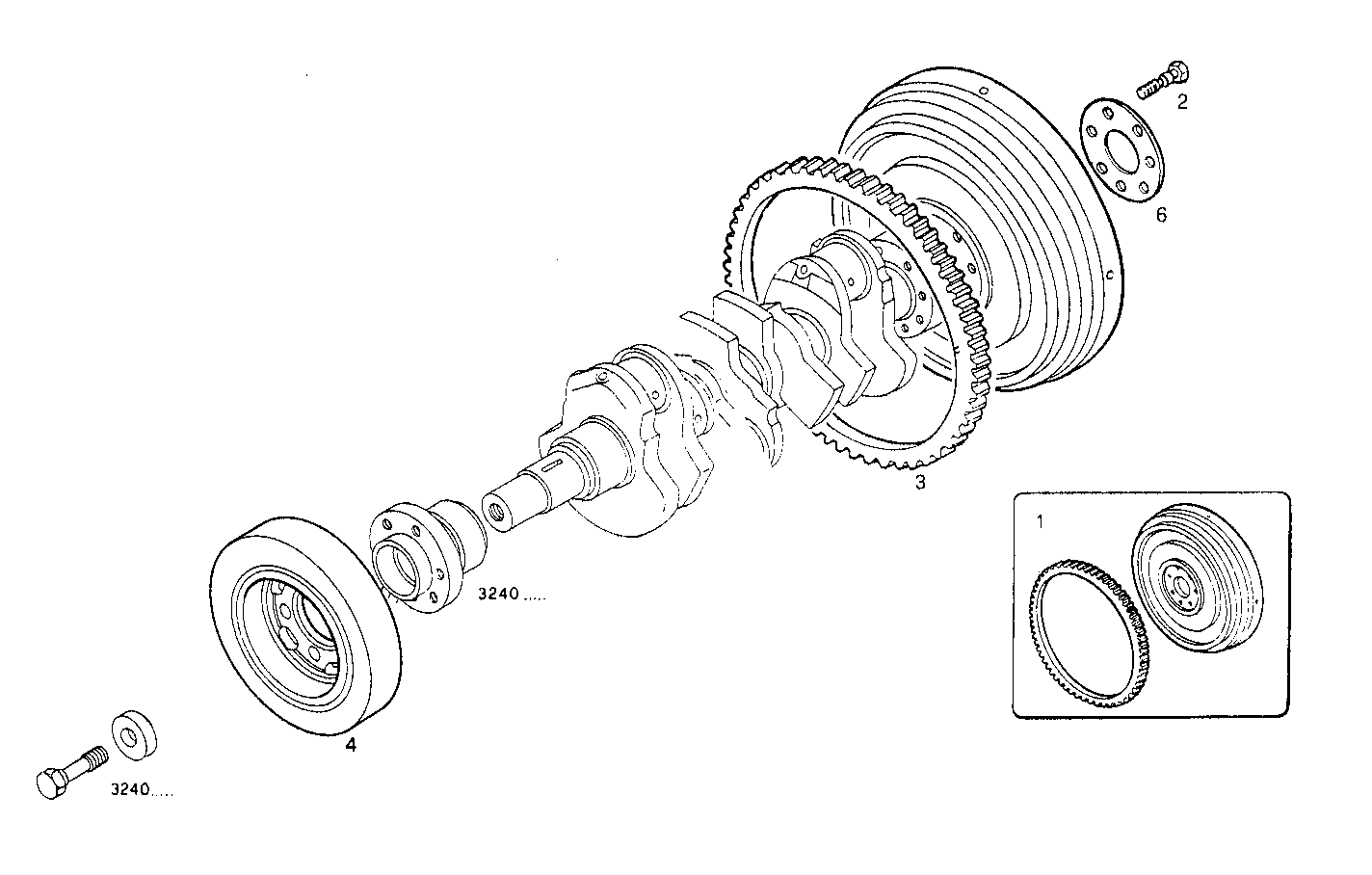 ENGINE FLYWHEEL - DAMPER parts diagram