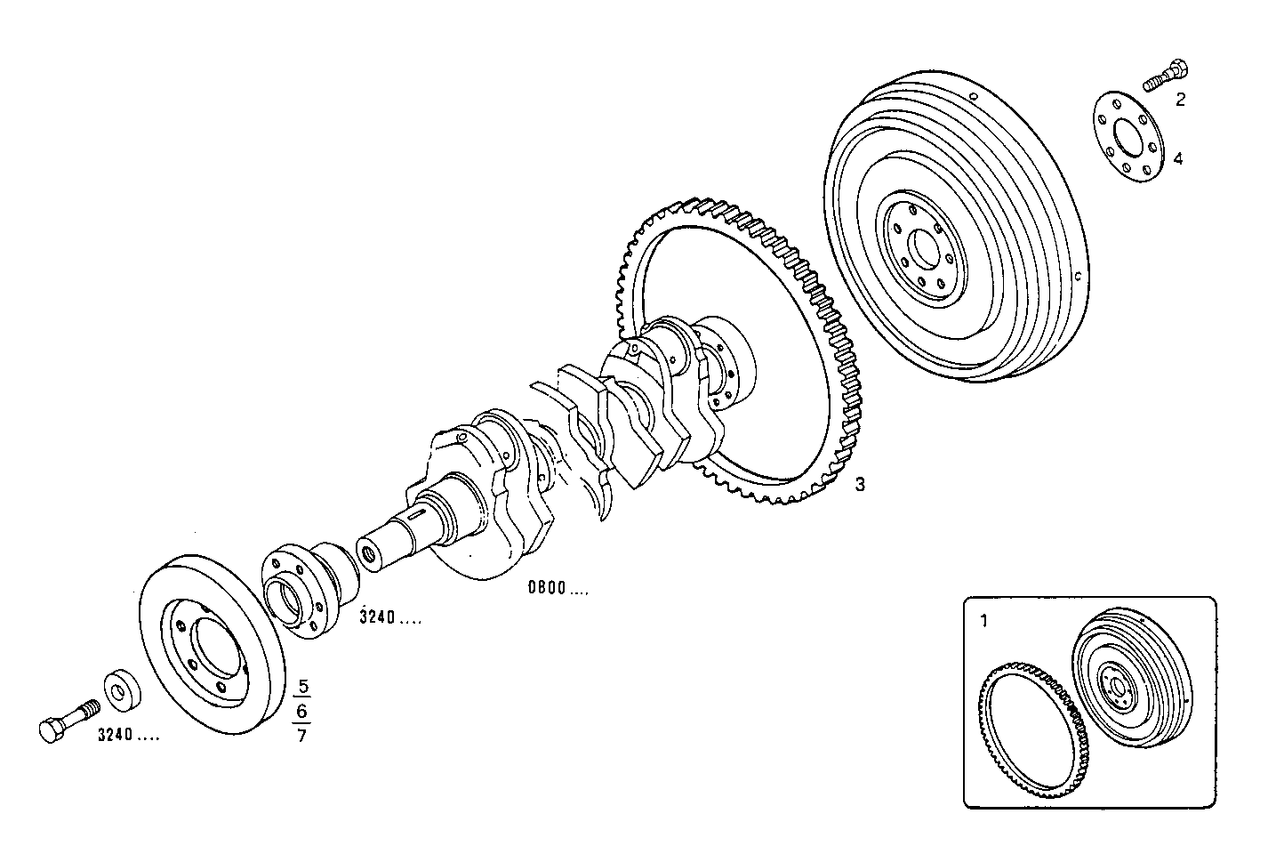 ENGINE FLYWHEEL - DAMPER parts diagram