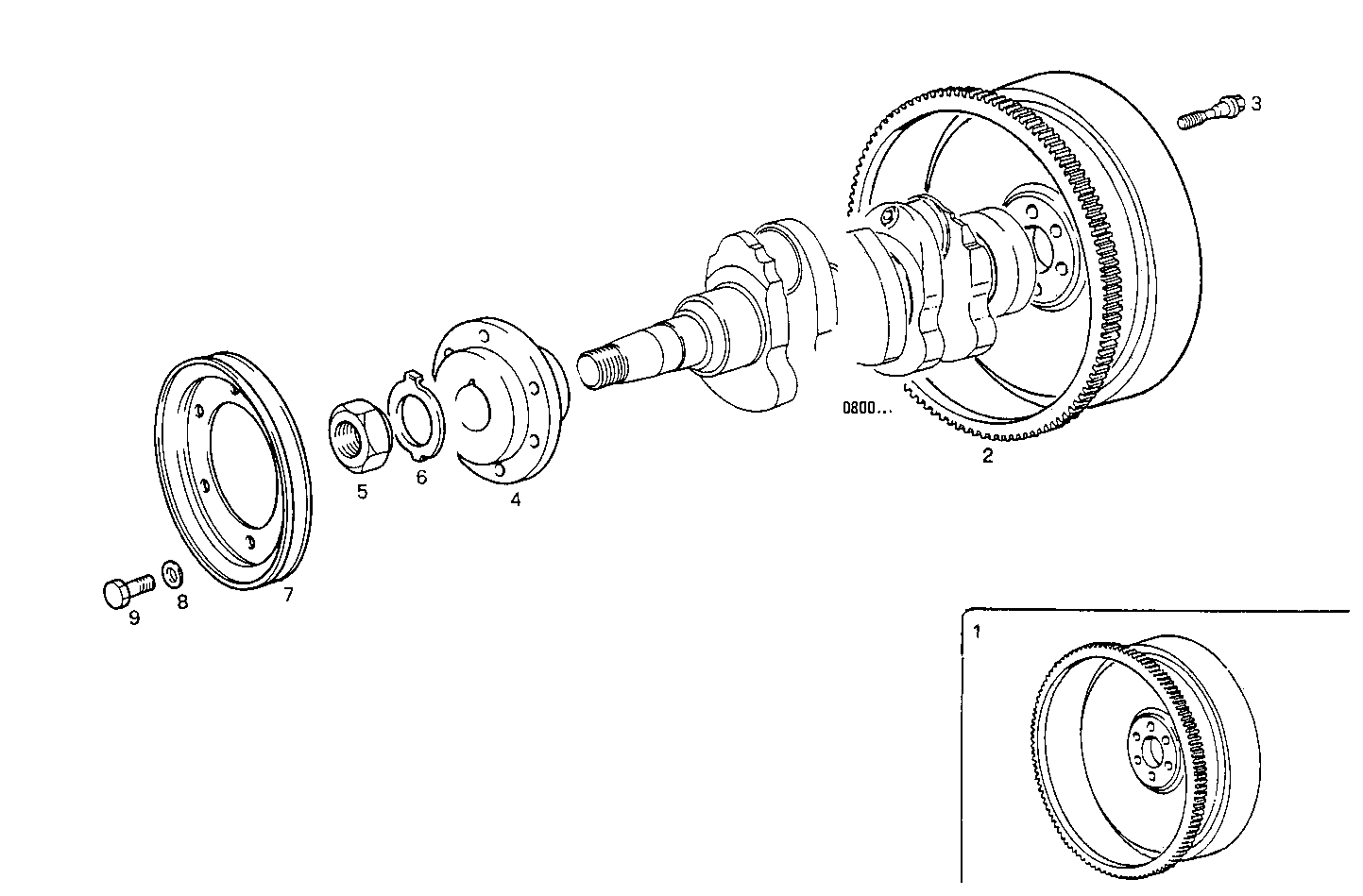ENGINE FLYWHEEL - DAMPER parts diagram