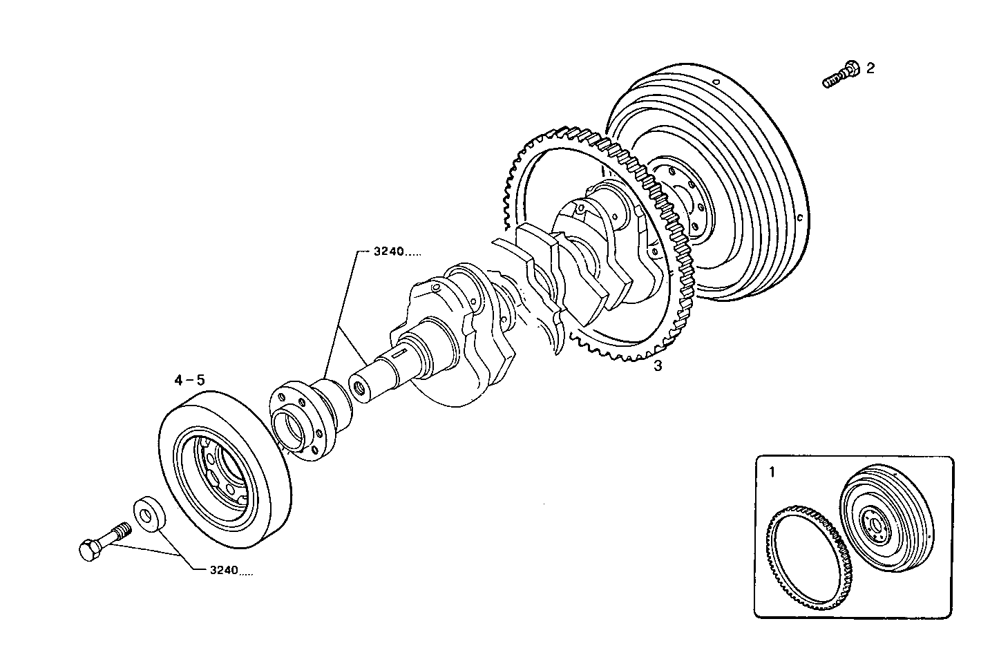 ENGINE FLYWHEEL - DAMPER parts diagram