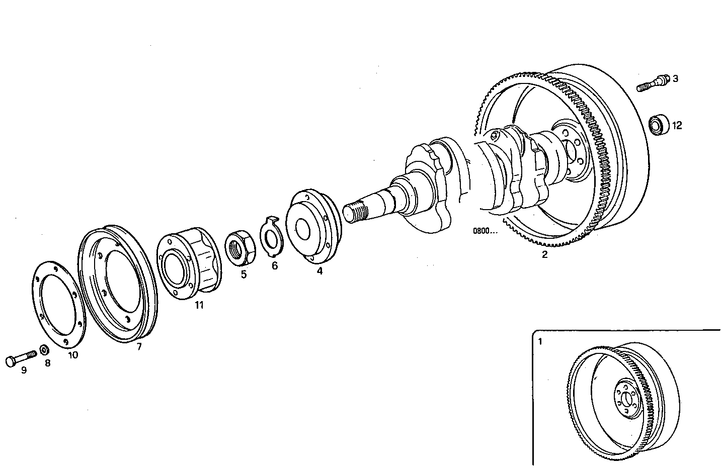 ENGINE FLYWHEEL - DAMPER parts diagram
