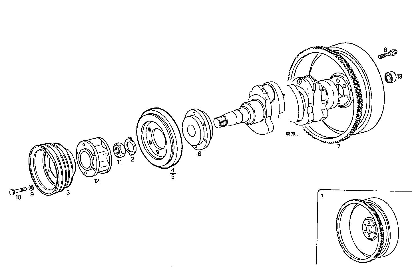 ENGINE FLYWHEEL - DAMPER parts diagram