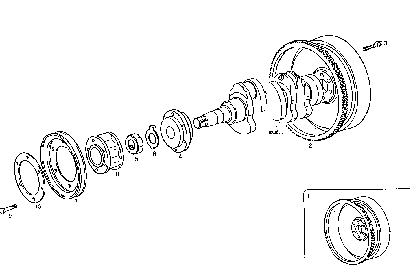 ENGINE FLYWHEEL - DAMPER parts diagram