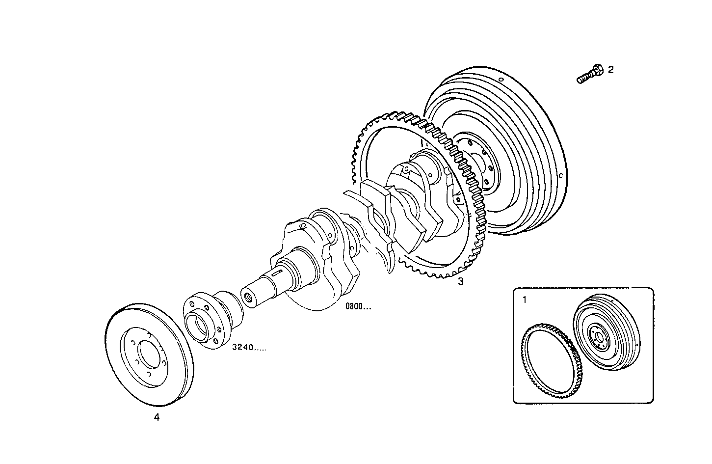 ENGINE FLYWHEEL - DAMPER parts diagram