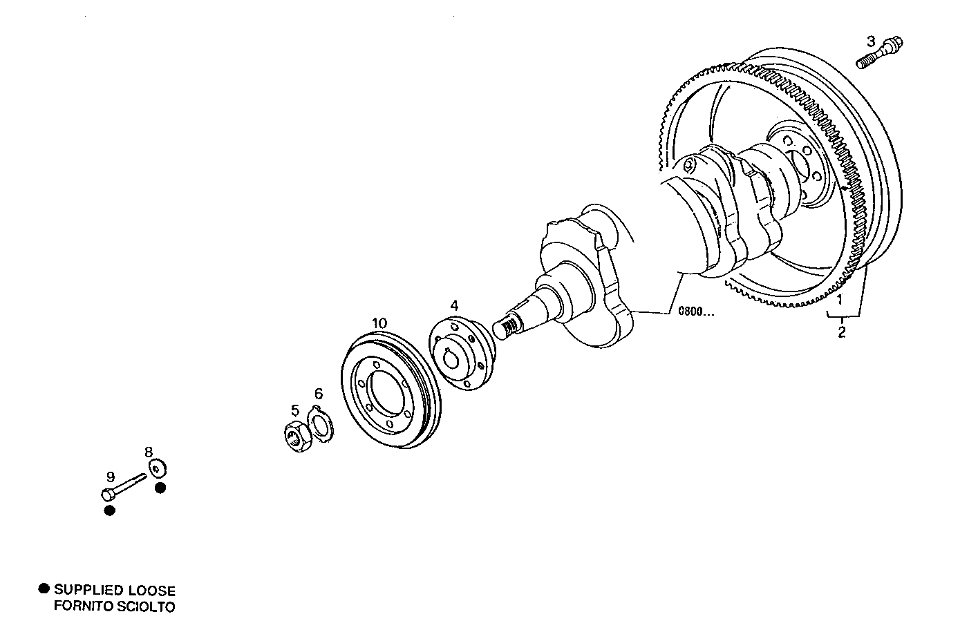ENGINE FLYWHEEL - DAMPER parts diagram