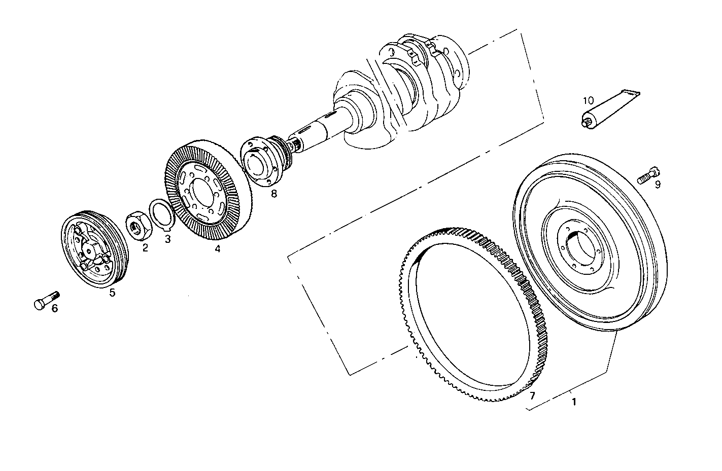 ENGINE FLYWHEEL - DAMPER parts diagram