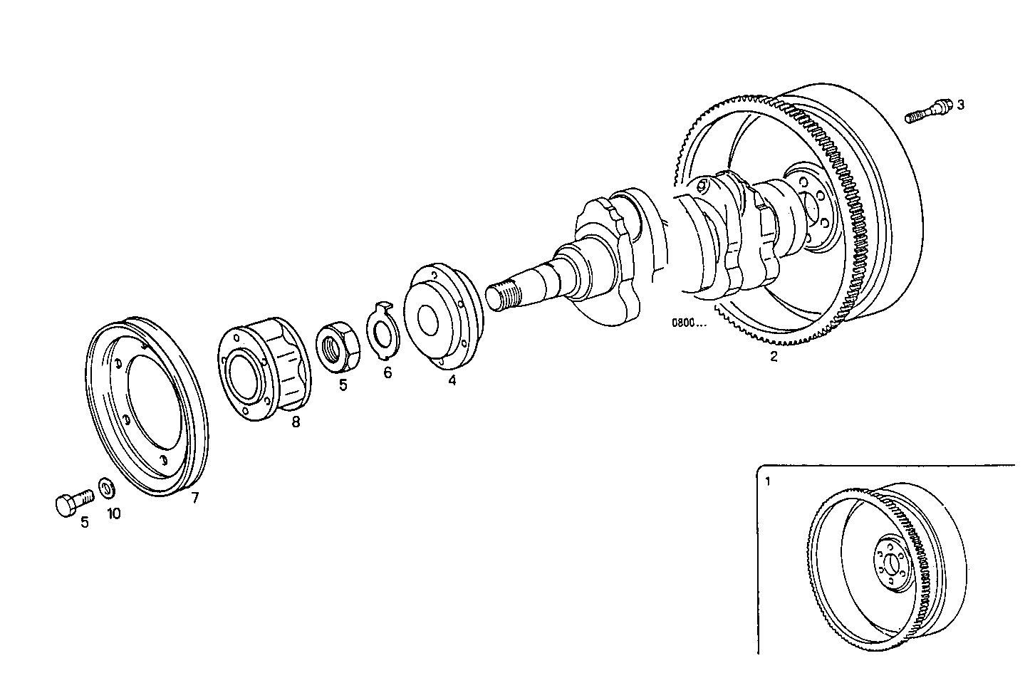 ENGINE FLYWHEEL - DAMPER parts diagram