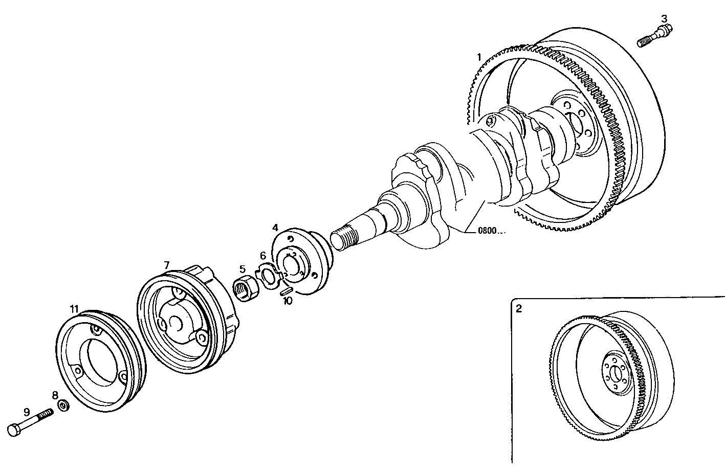ENGINE FLYWHEEL - DAMPER parts diagram