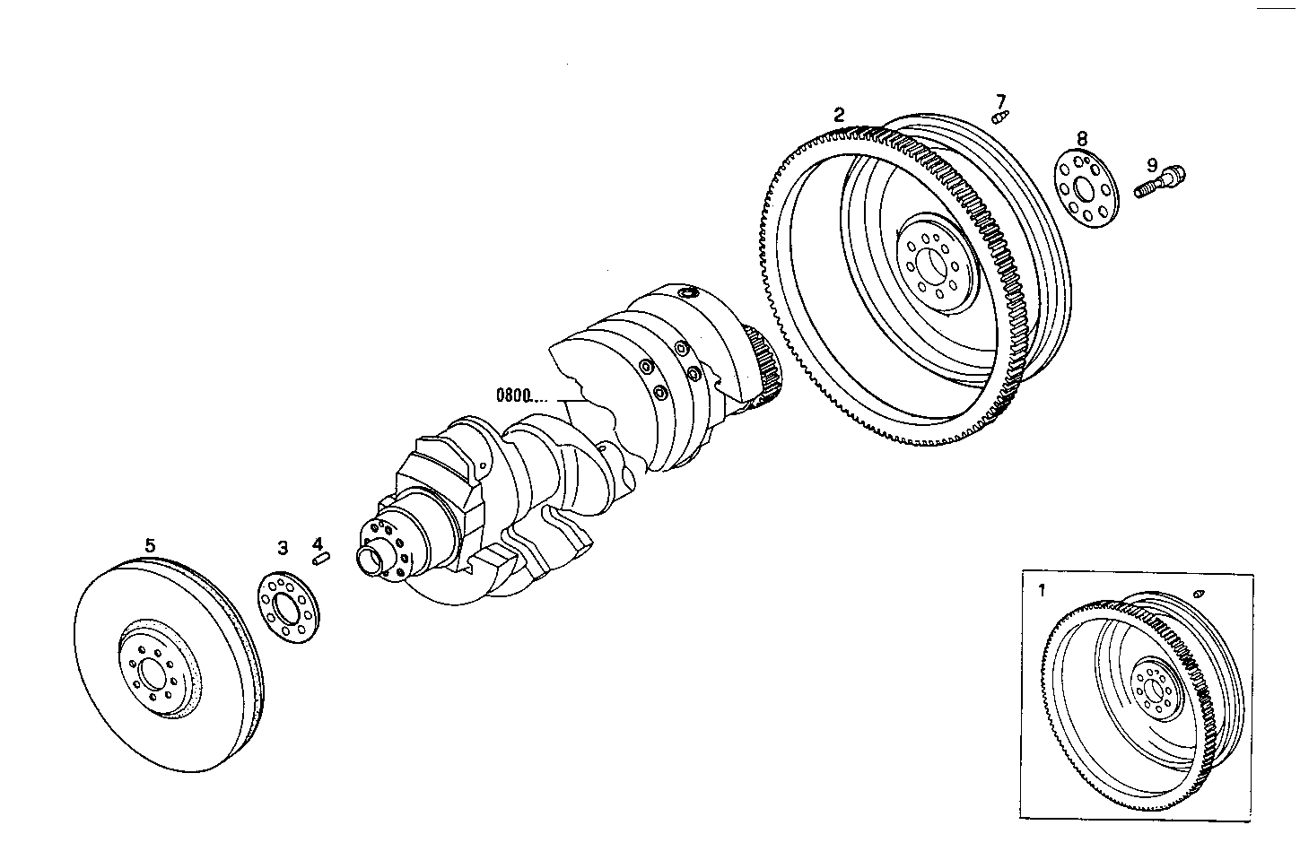 ENGINE FLYWHEEL - DAMPER parts diagram