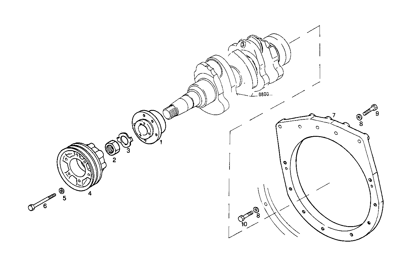ENGINE FLYWHEEL - DAMPER parts diagram