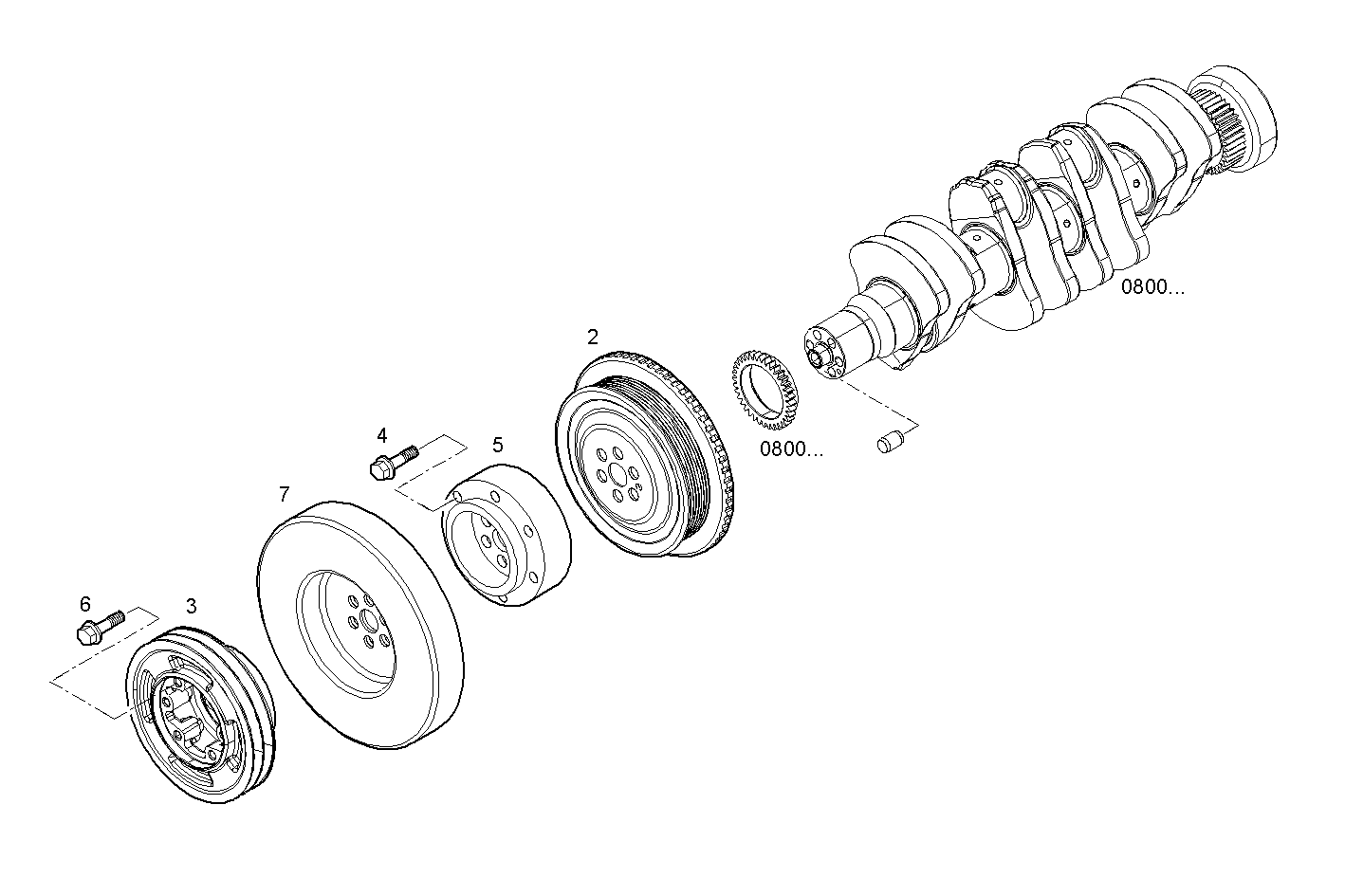 VIBRATION DAMPER - F4AE0481C*C102 NEF 4 electron. - EURO 3 parts diagram