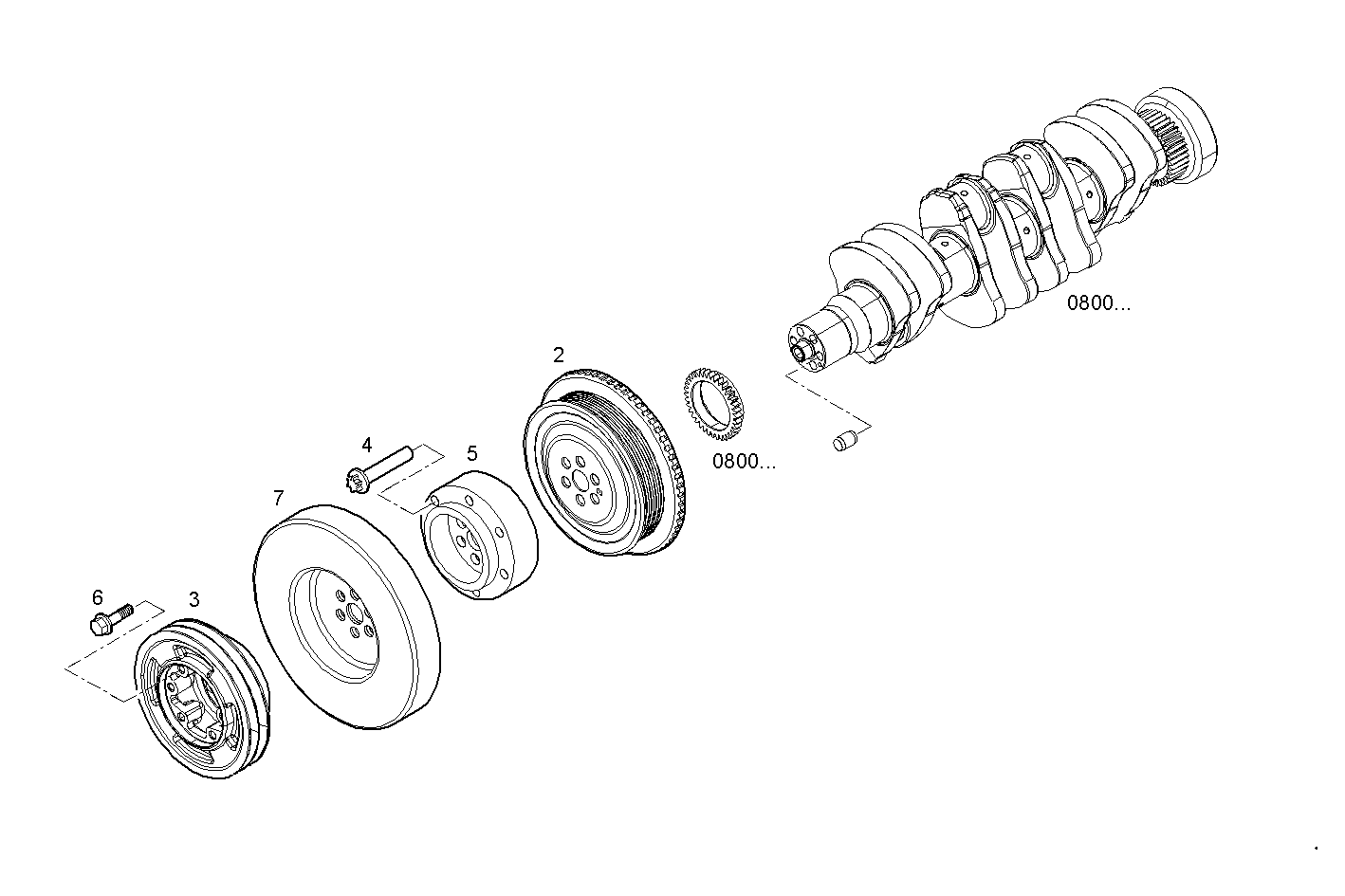 VIBRATION DAMPER - F4AE0481A*C106 NEF 4 electron. - EURO 3 parts diagram