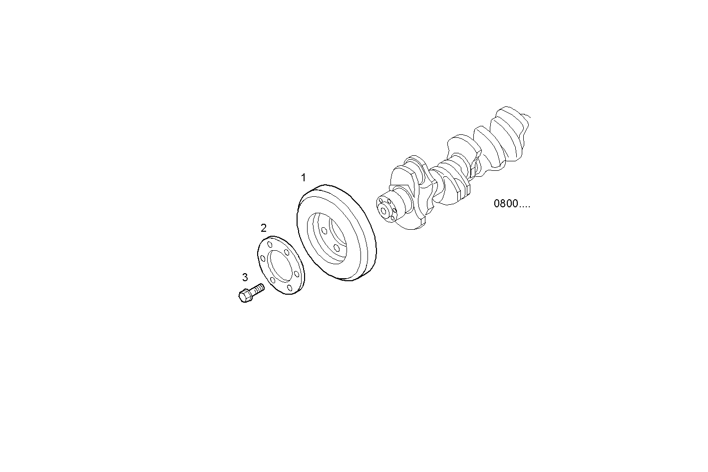 VIBRATION DAMPER - C13ENTX20.00A800 CURSOR 13 - TIER 3 parts diagram