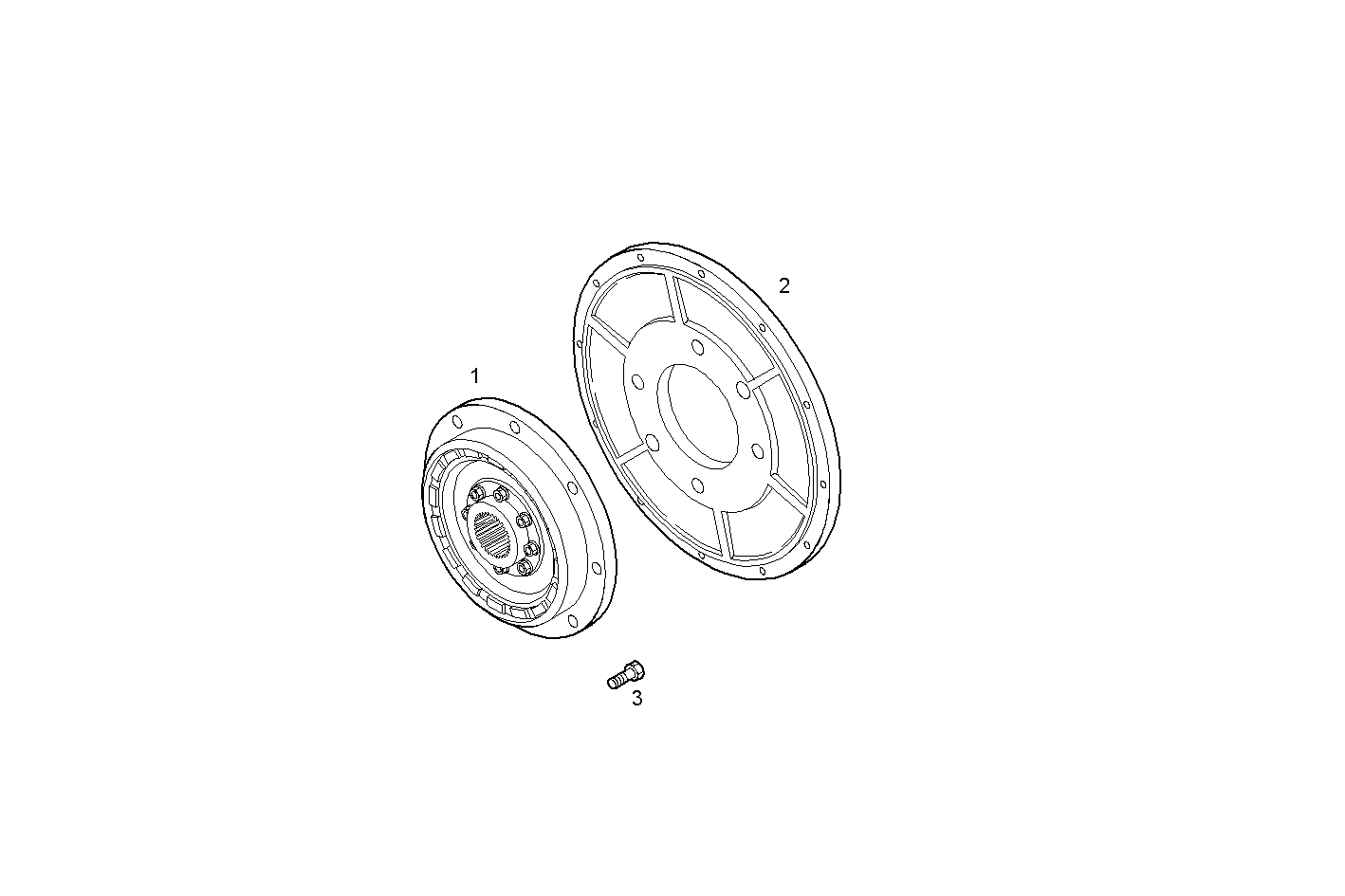 FLYWHEEL ARRANGED FOR TRANSMISSION parts diagram