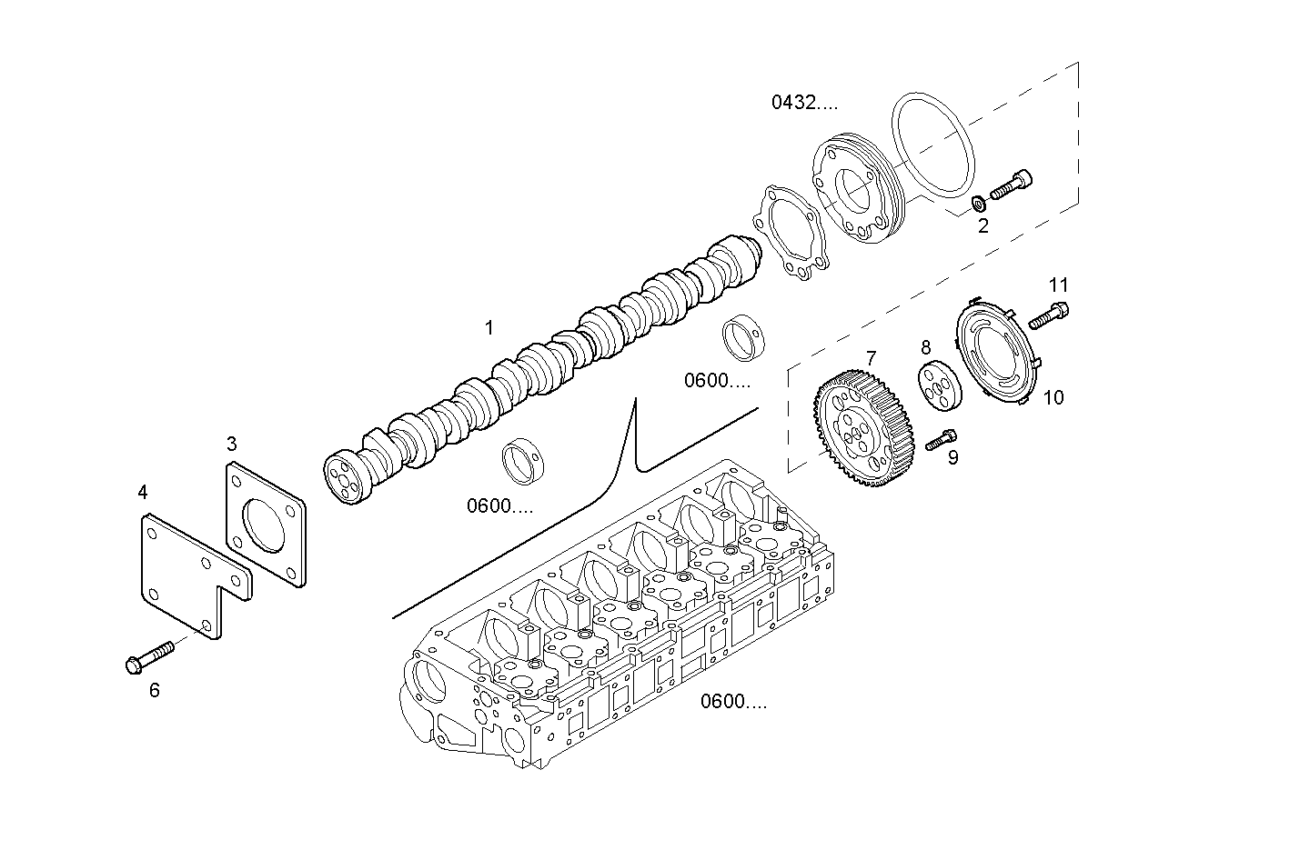 TIMING PARTS - C13ENTM77.10 CURSOR 13 parts diagram