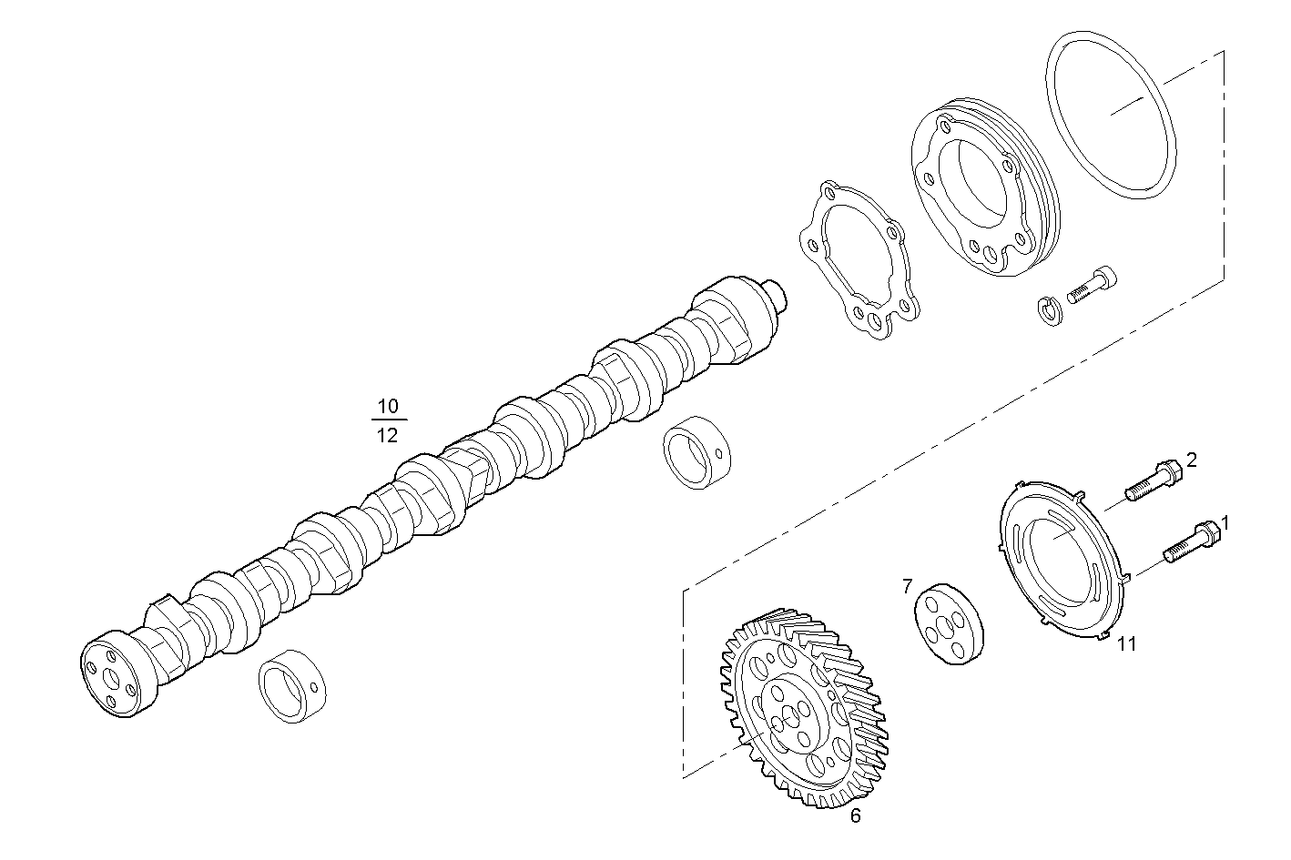 TIMING PARTS - F2BE0681A*BC13 CURSOR 8 - EURO 3 parts diagram