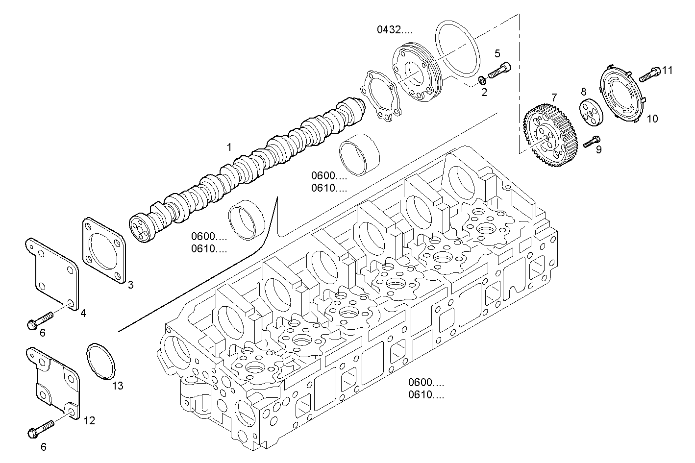 TIMING PARTS - C13ENTE62.00 CURSOR 13 parts diagram