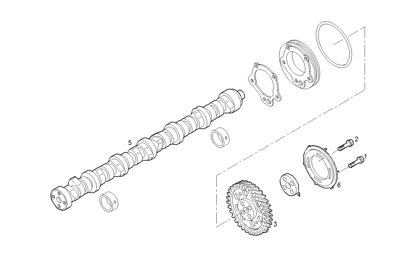 TIMING PARTS - F2BE0642A*A002 CURSOR 8 CNG parts diagram