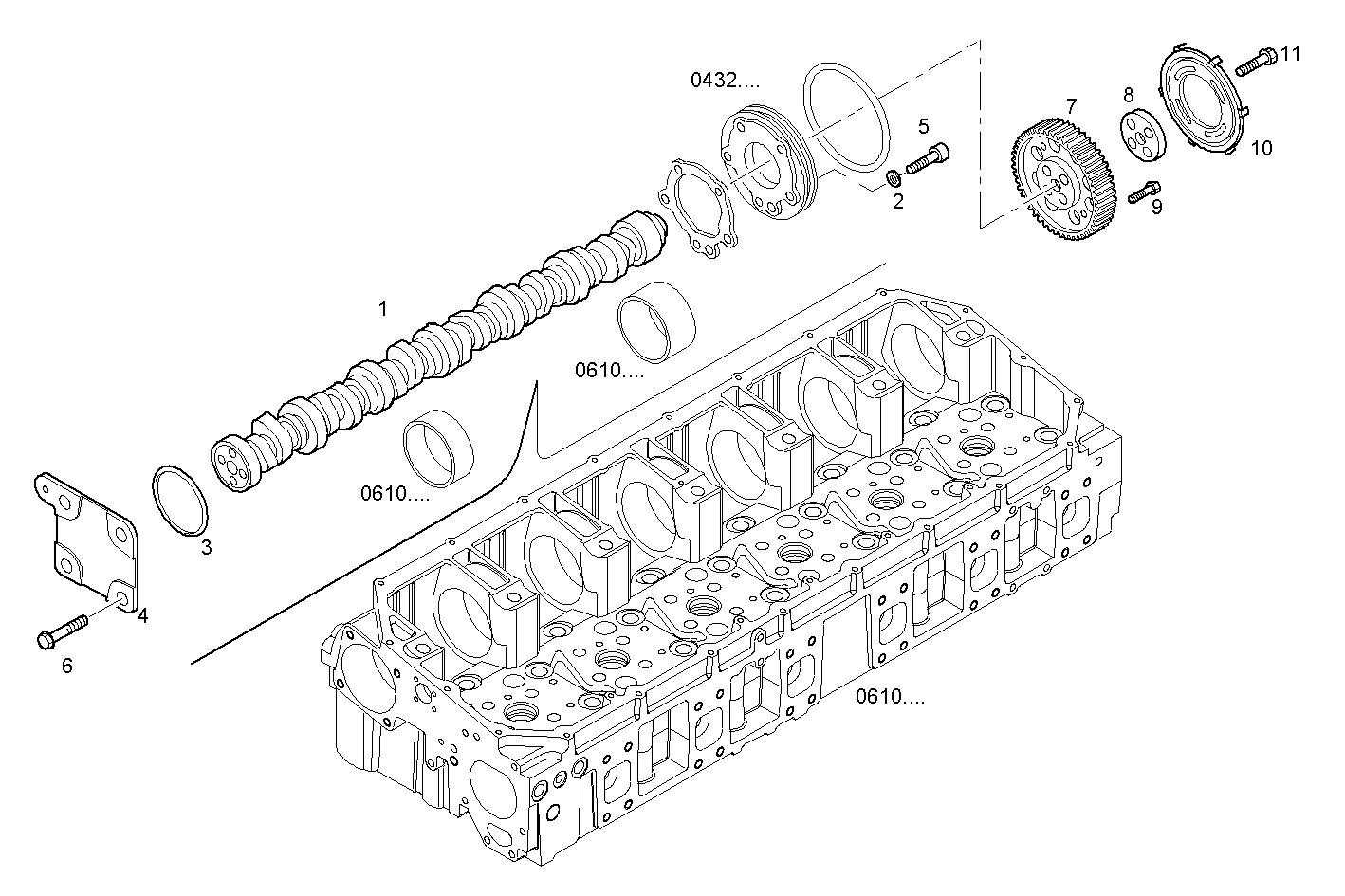 TIMING PARTS - F3AE9687C*E001 CURSOR 10 - TIER 3 parts diagram