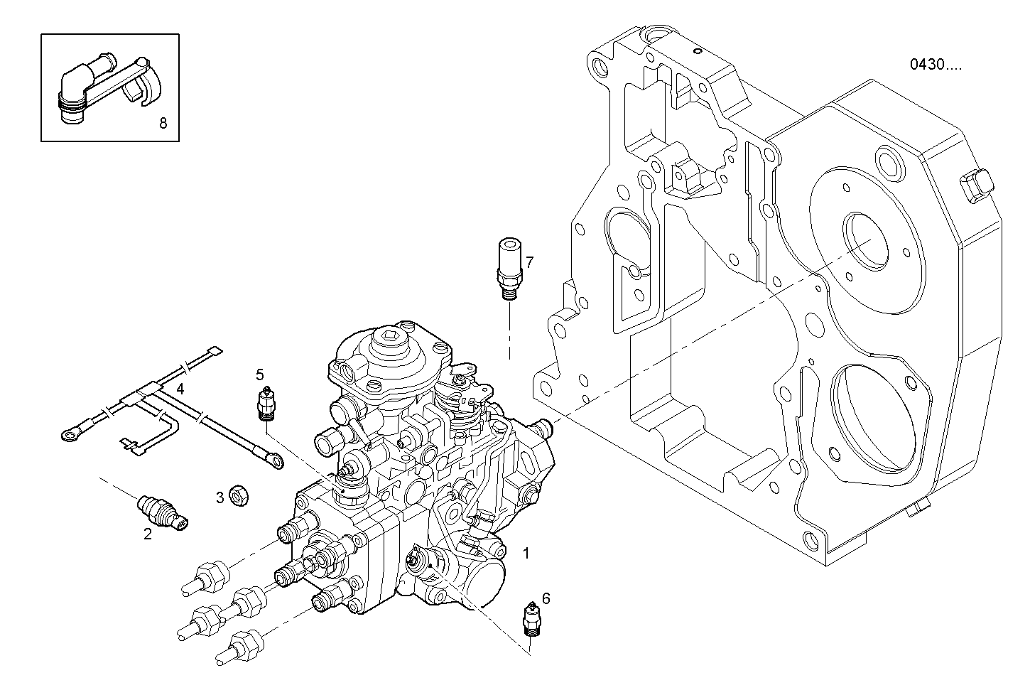 INJECTION PUMP ASSY - N45MNSE00.00A002 NEF 4 mechanic. - TIER 2 parts diagram