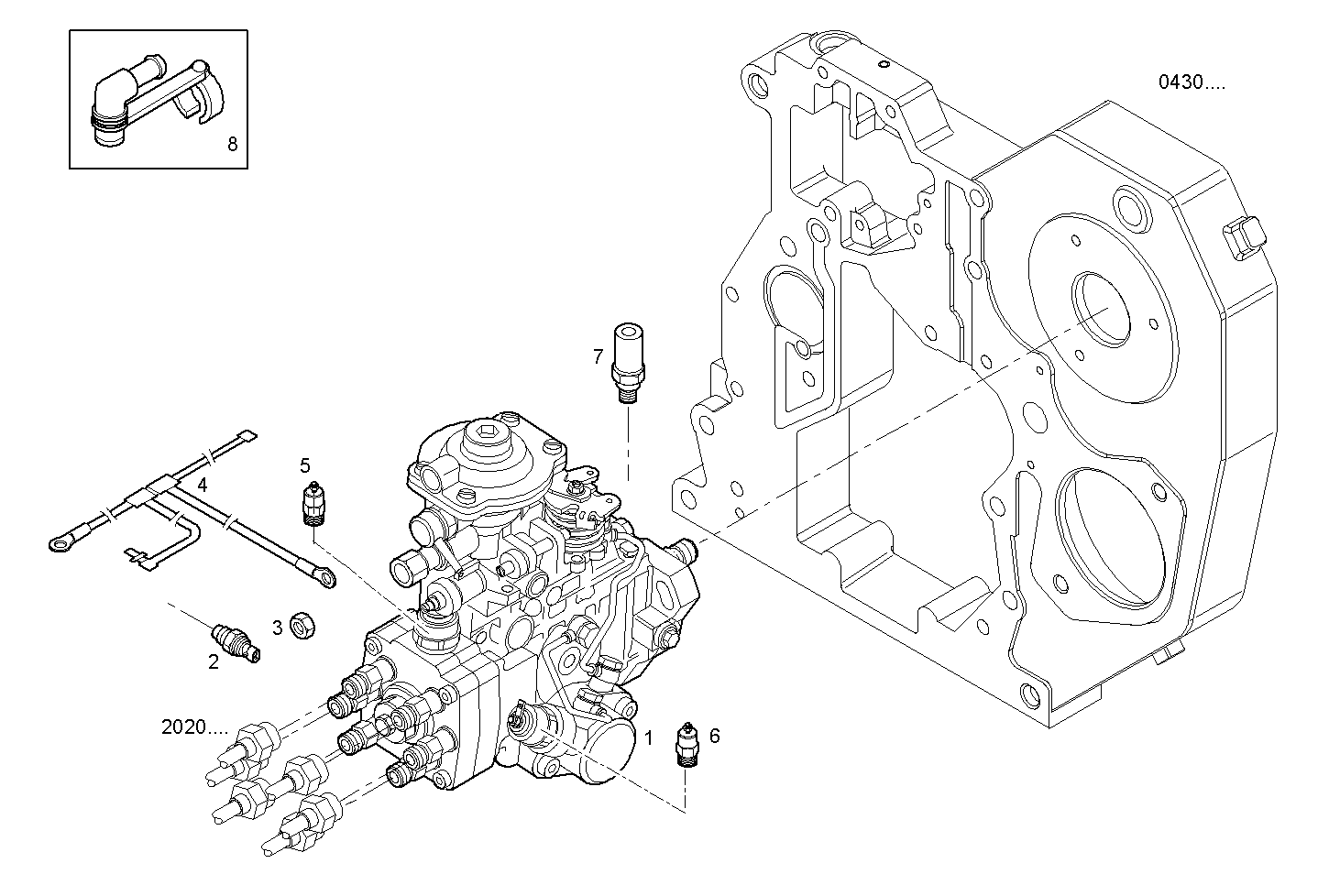 INJECTION PUMP ASSY - N67MNAU00.00 NEF 6 mechanic. - TIER 2 parts diagram