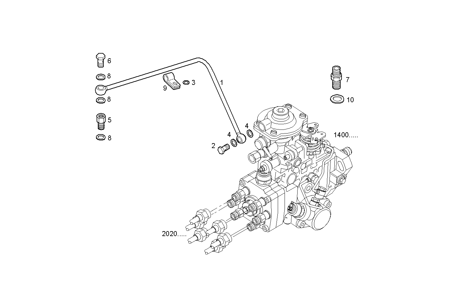 INJECTION PUMP ASSY - N67MNTM28.10 NEF 6 mechanic. parts diagram