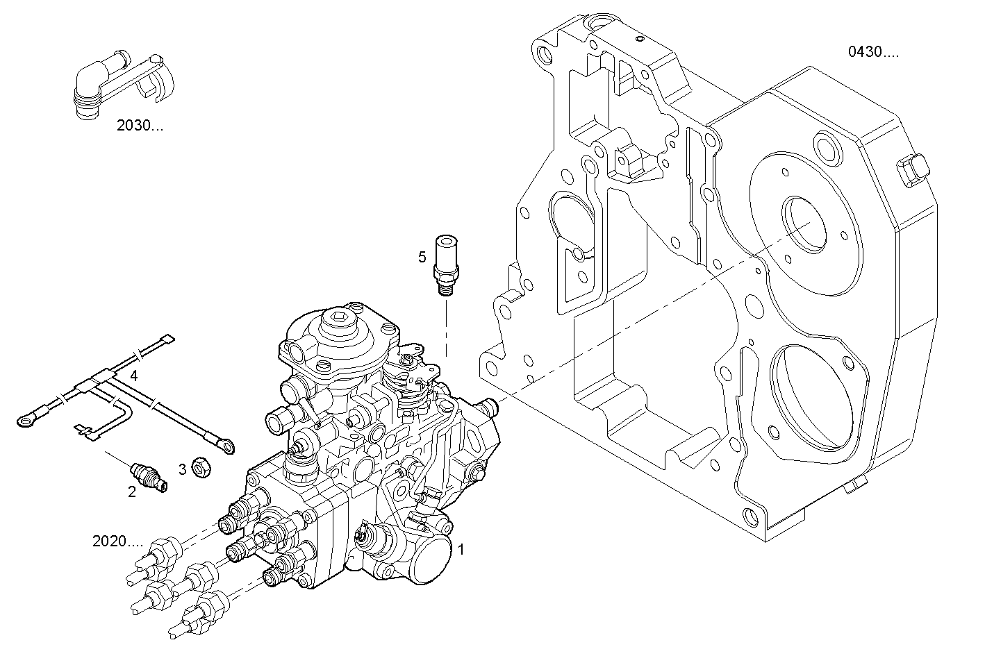 INJECTION PUMP ASSY - F4GE0684G*D601 NEF 6 mechanic. - TIER 2 parts diagram