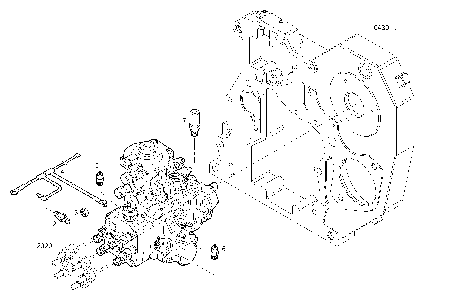 INJECTION PUMP ASSY - N67MSTD23.00A801 NEF 6 mechanic. - TIER 2 parts diagram