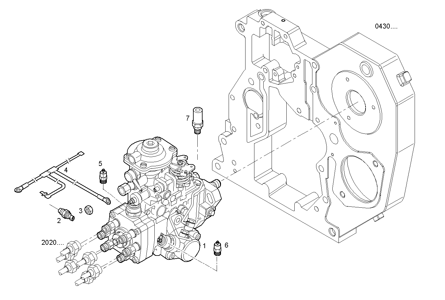 INJECTION PUMP ASSY - N67MNTD23.00 NEF 6 mechanic. - TIER 2 parts diagram