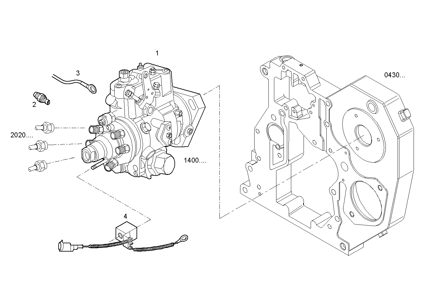 INJECTION PUMP ASSY - NEF67TM3.A558 NEF 6 mechanic. - TIER 2 parts diagram