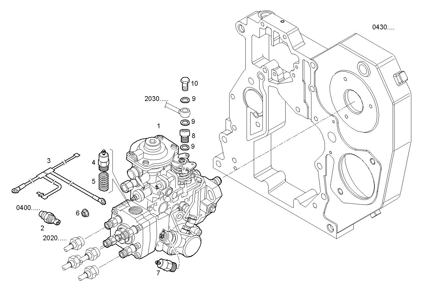 INJECTION PUMP ASSY - N45MNAM10.01 NEF 4 mechanic. parts diagram