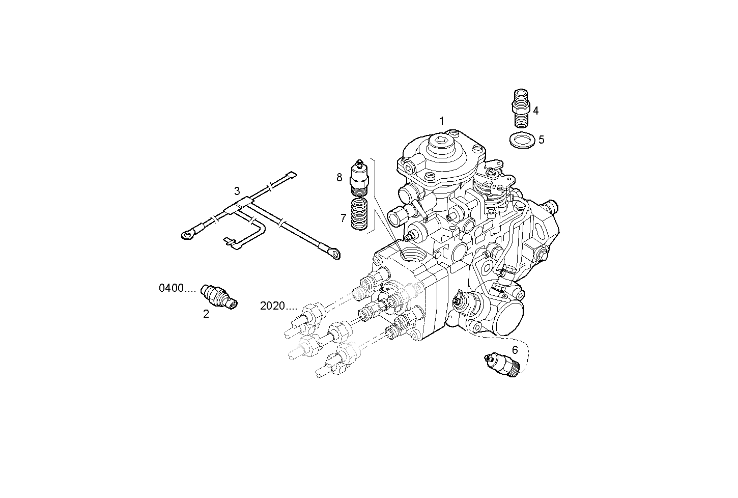 INJECTION PUMP ASSY - N67MNAM15.00 NEF 6 mechanic. parts diagram