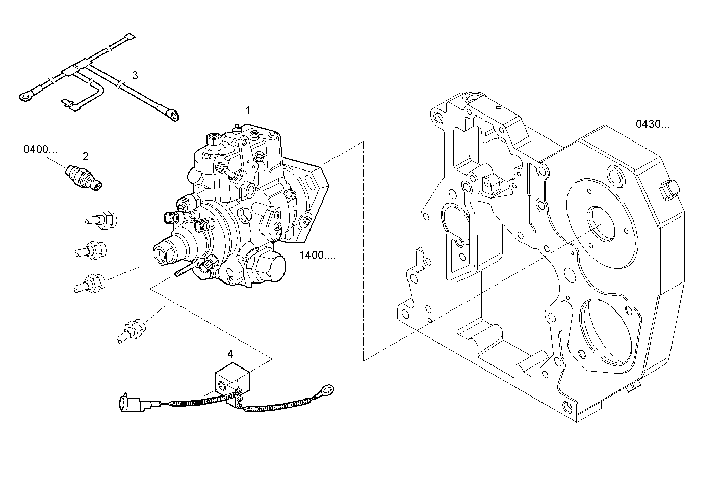INJECTION PUMP ASSY - GENEF75M-5.A002 NEF 4 mechanic. parts diagram