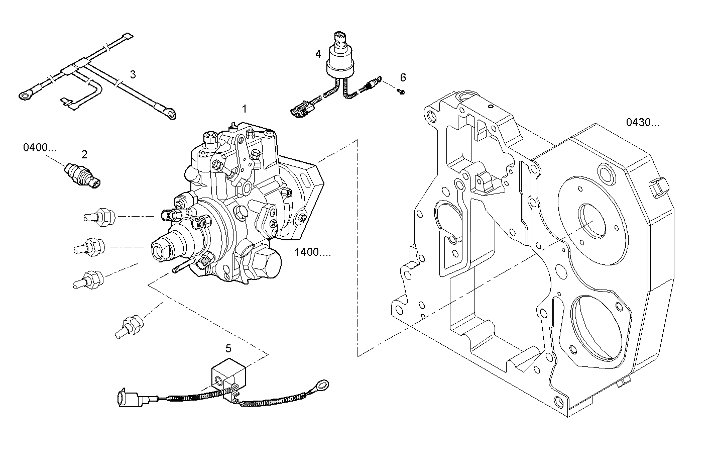 INJECTION PUMP ASSY - NEF45AM1-5.A001 NEF 4 mechanic. parts diagram