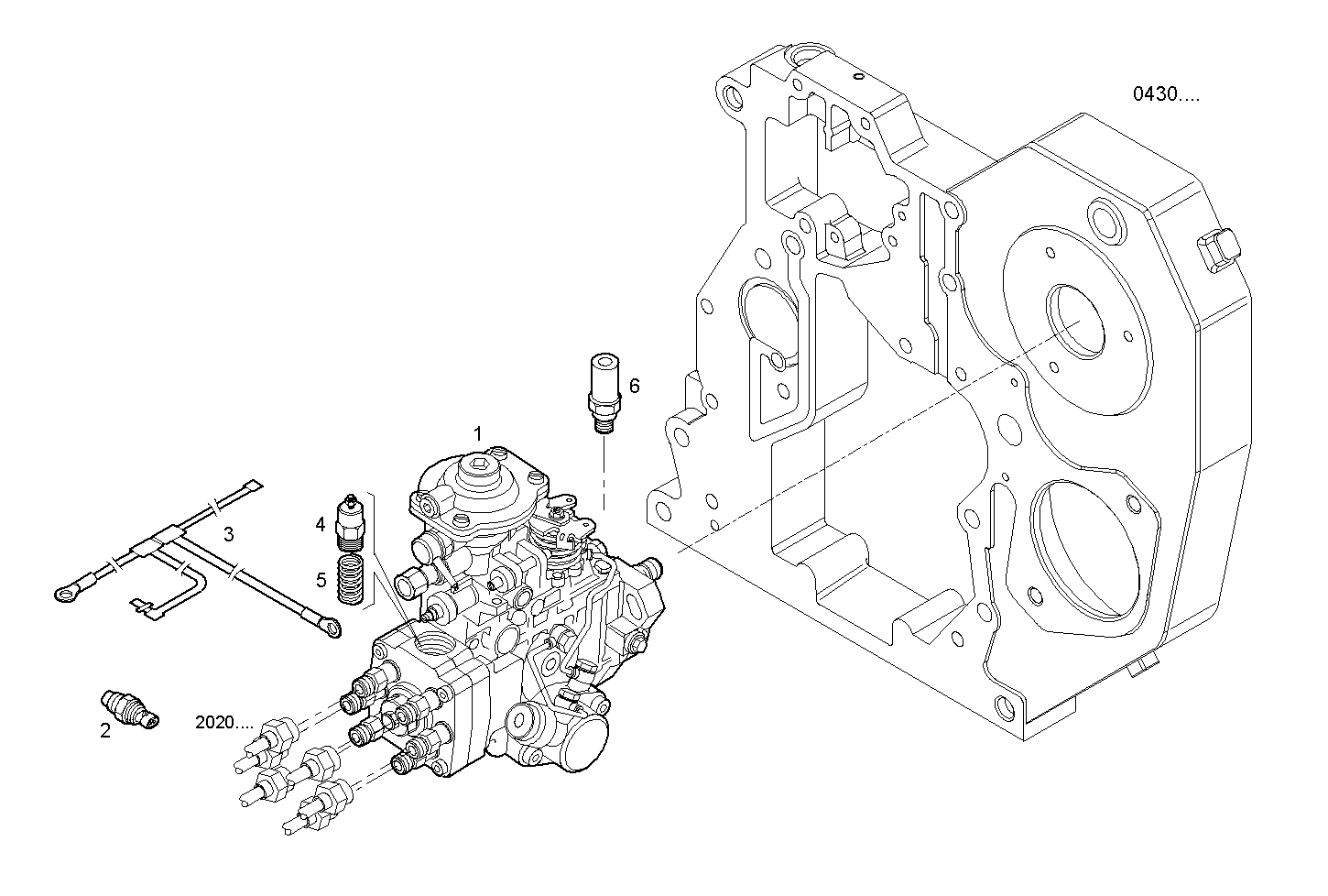 INJECTION PUMP ASSY - N67MNTM28.30 NEF 6 mechanic. parts diagram