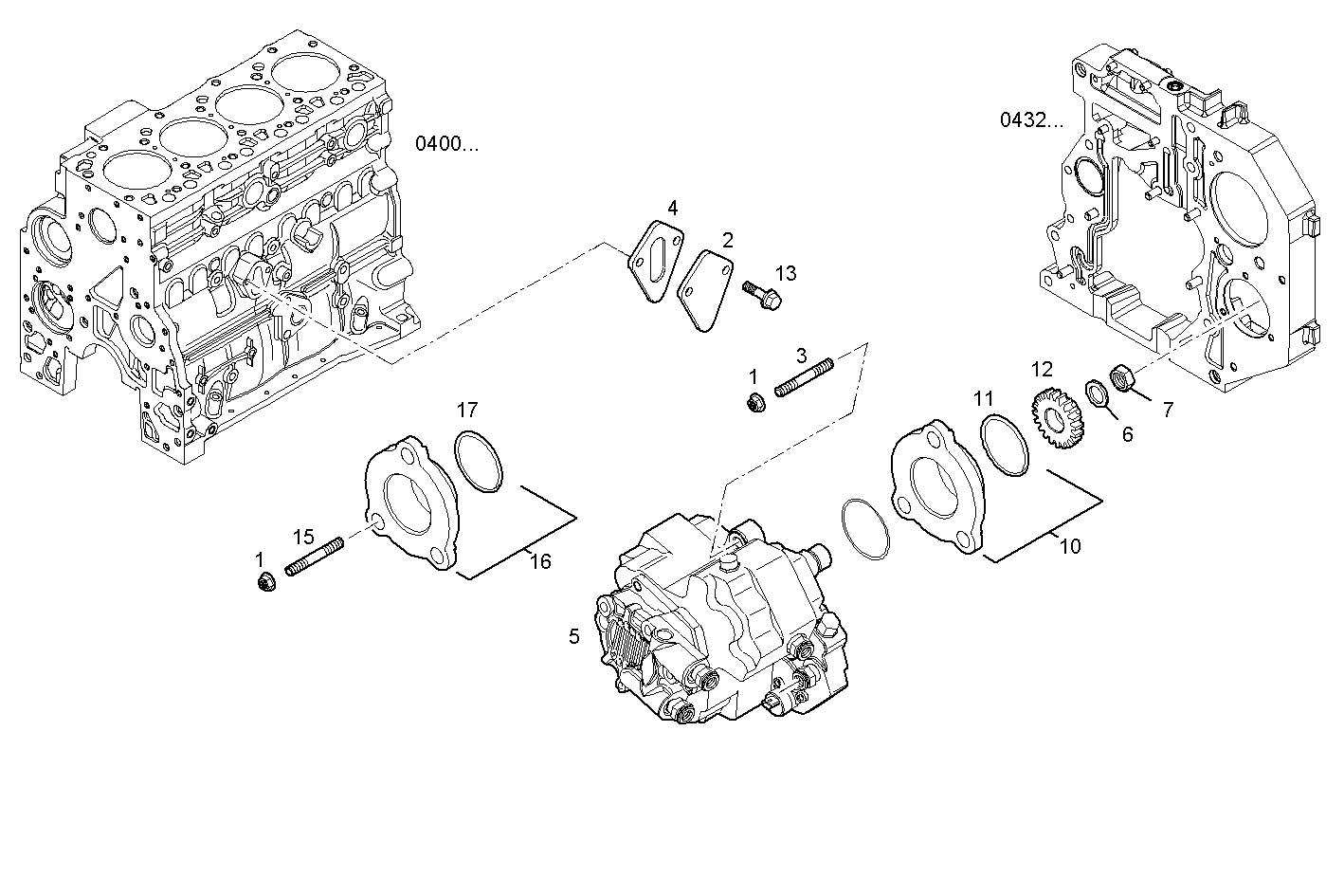 INJECTION PUMP ASSY - F4AE0481C*C102 NEF 4 electron. - EURO 3 parts diagram