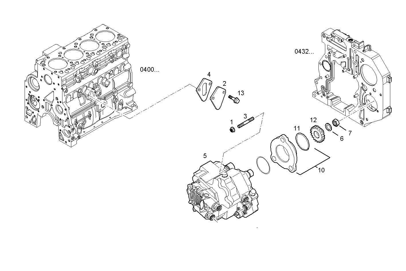 INJECTION PUMP ASSY - F4AE0481A*C103 NEF 4 electron. - EURO 3 parts diagram