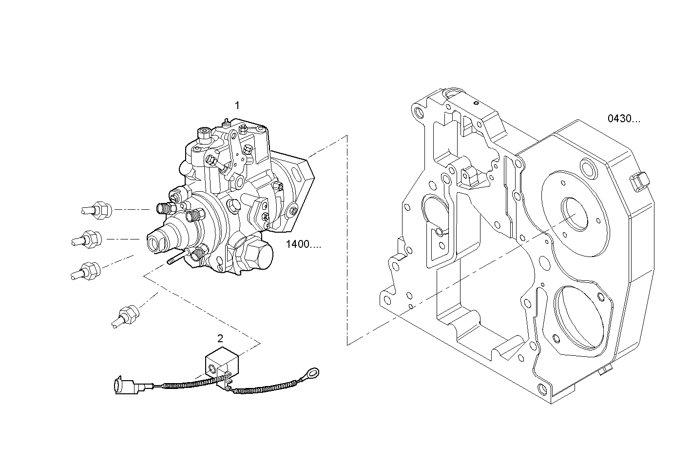 INJECTION PUMP ASSY - F4GE0407A*B600 NEF 4 mechanic. parts diagram