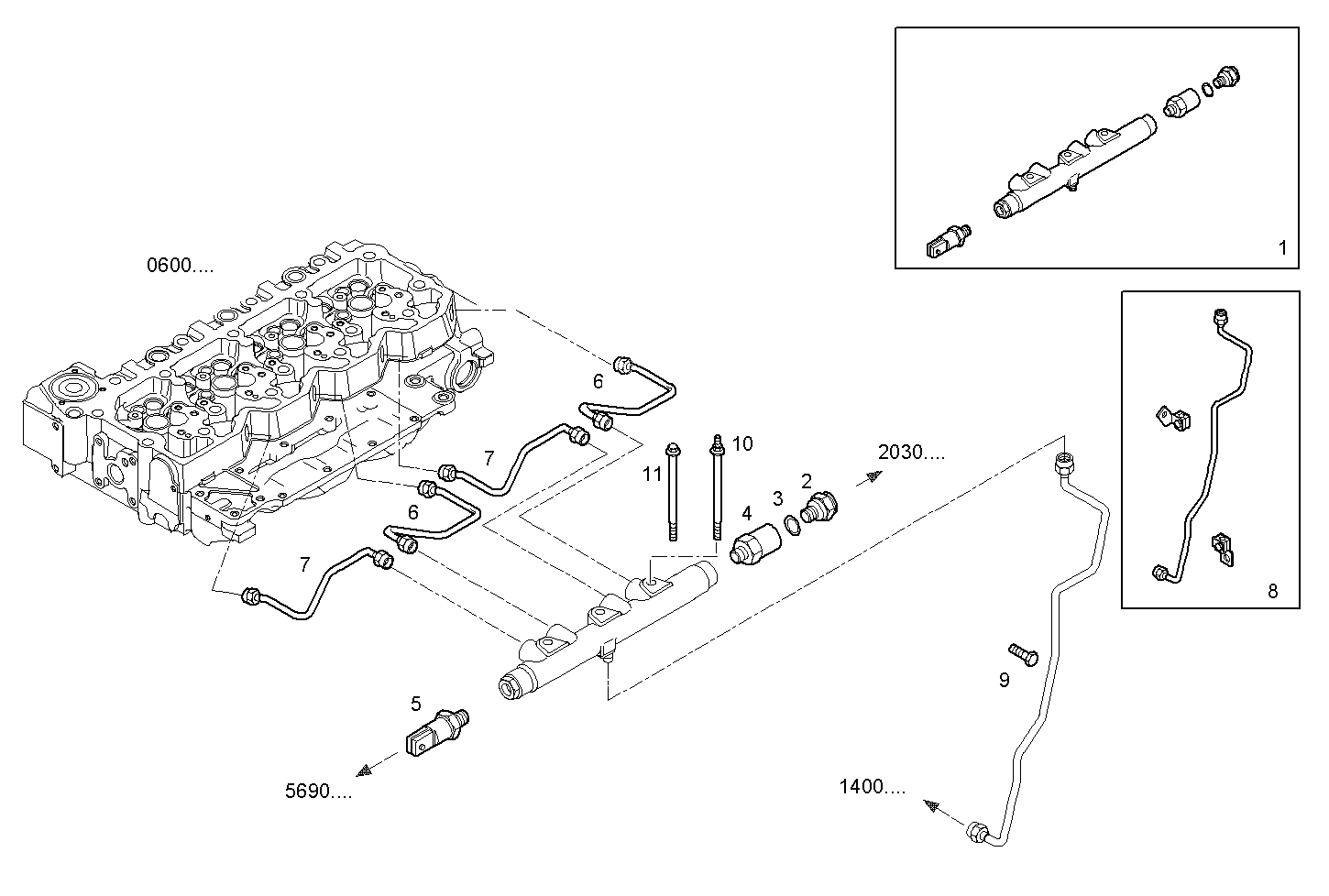 HYDRAUL. ACCUMULATOR - N40ENTD20.00A810 NEF 4 electron. - TIER 2 parts diagram
