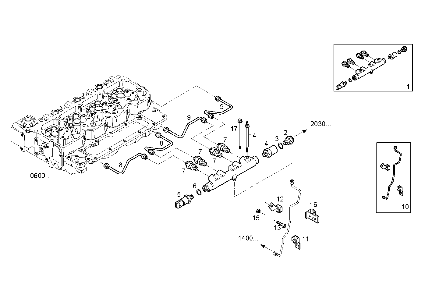 HYDRAUL. ACCUMULATOR - F4AE0481C*C102 NEF 4 electron. - EURO 3 parts diagram