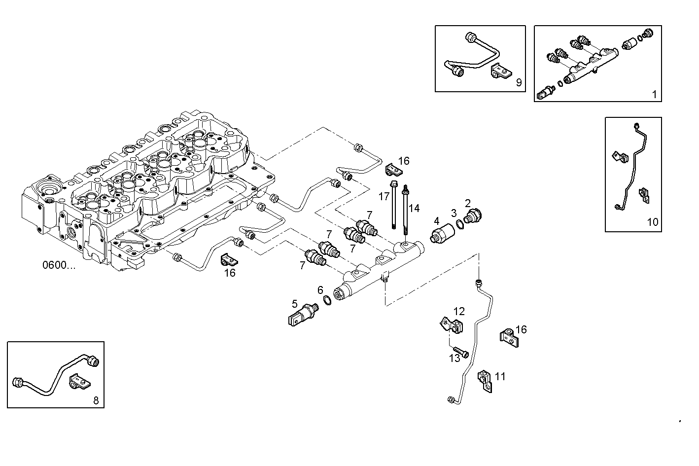 HYDRAUL. ACCUMULATOR - F4AE0481A*C106 NEF 4 electron. - EURO 3 parts diagram