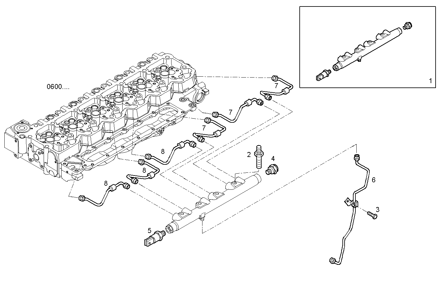 HYDRAUL. ACCUMULATOR - F4AE3682F*P101 NEF 6 electron. - EURO 4 parts diagram