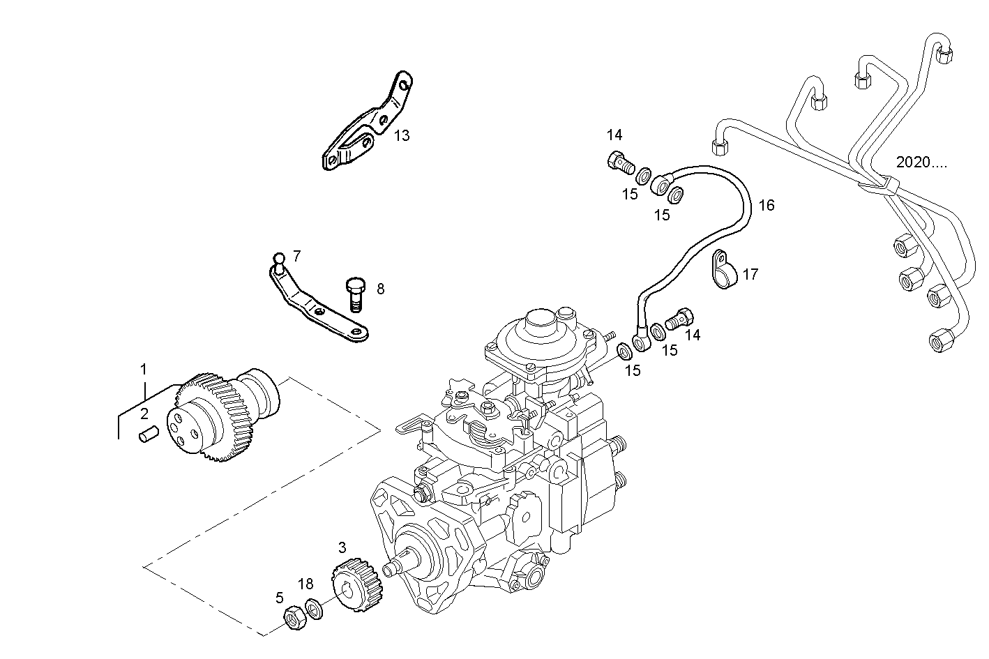 INJECTION PUMP DRIVE parts diagram