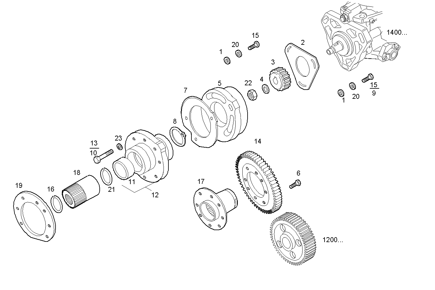 INJECTION PUMP DRIVE parts diagram
