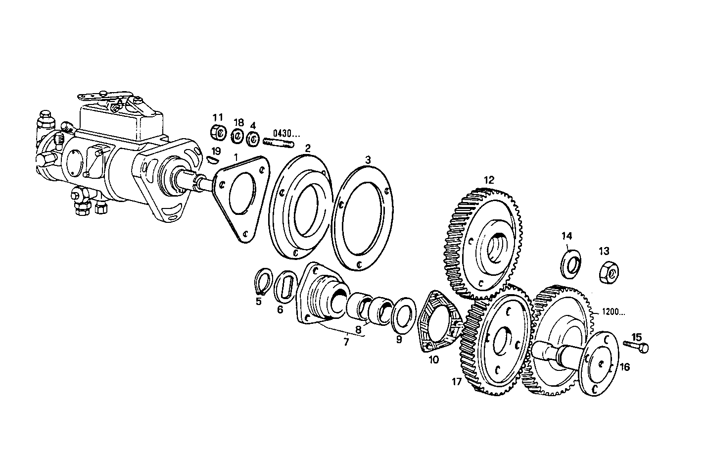 INJECTION PUMP DRIVE parts diagram