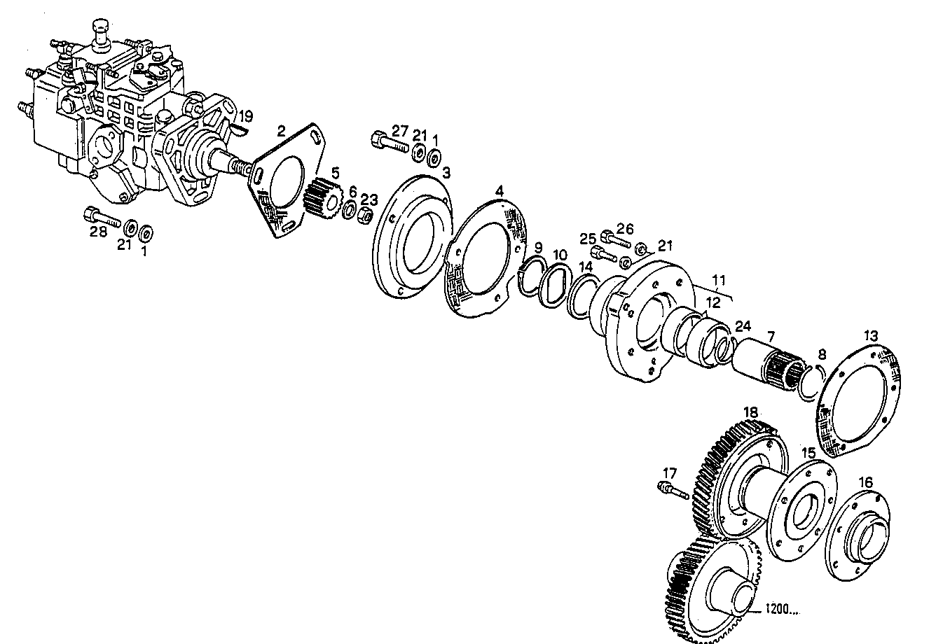 INJECTION PUMP DRIVE parts diagram