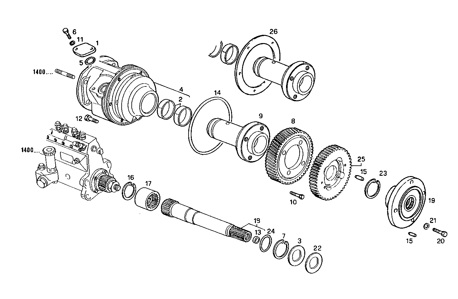 INJECTION PUMP DRIVE parts diagram