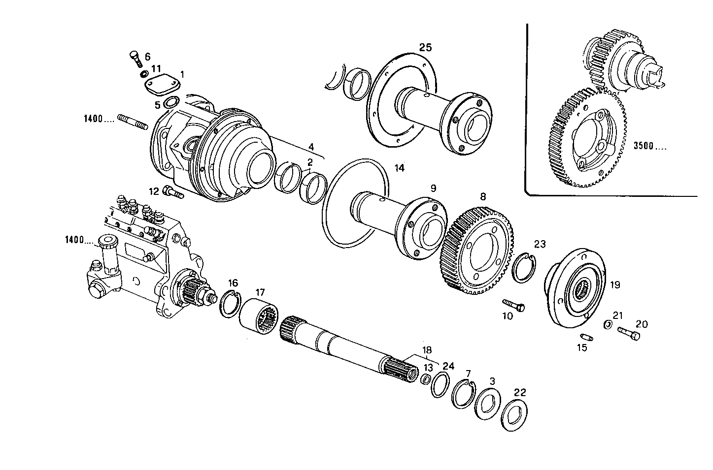 INJECTION PUMP DRIVE - 8361SRM32.40 8361SRM32 parts diagram
