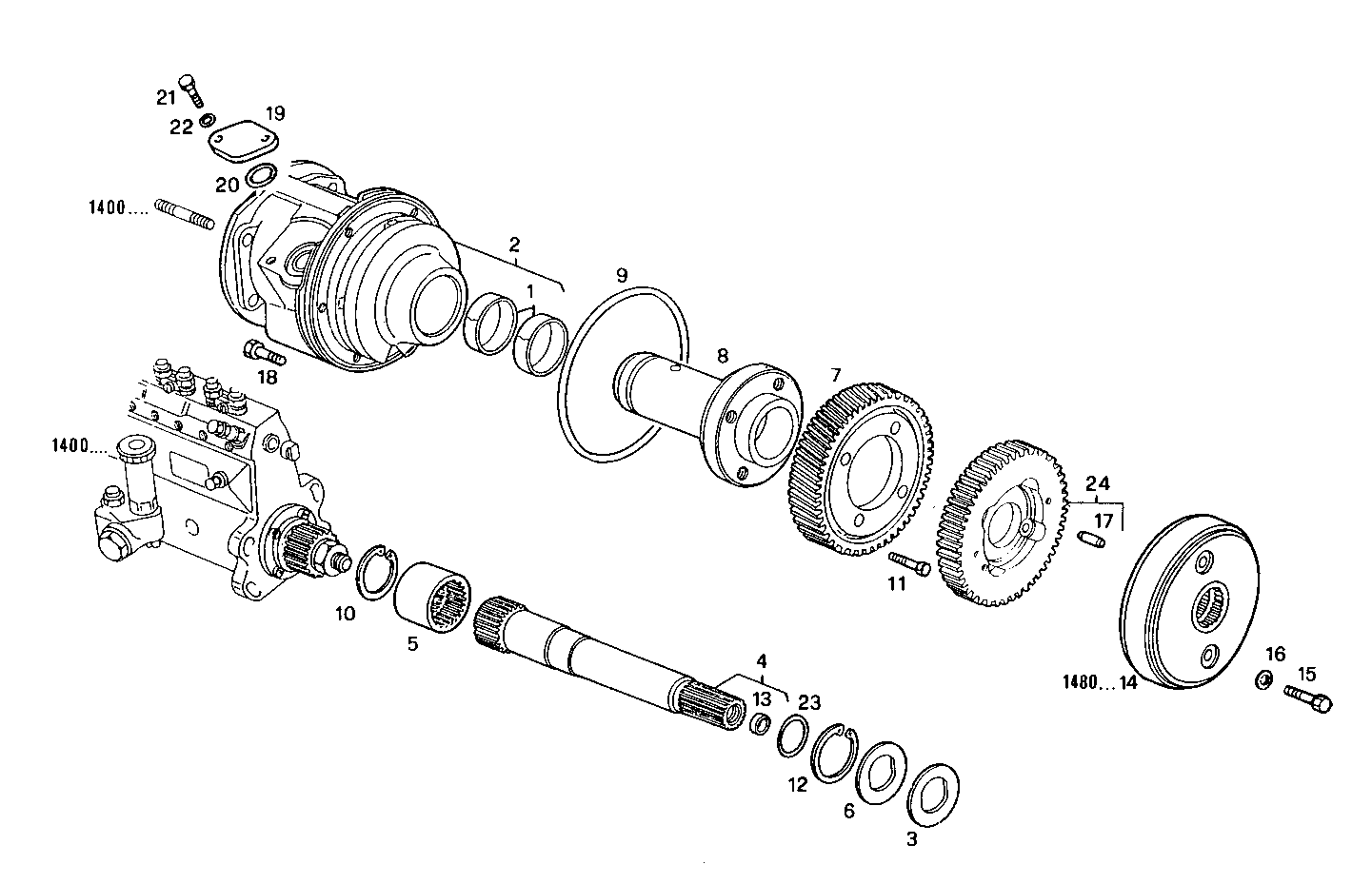 INJECTION PUMP DRIVE parts diagram