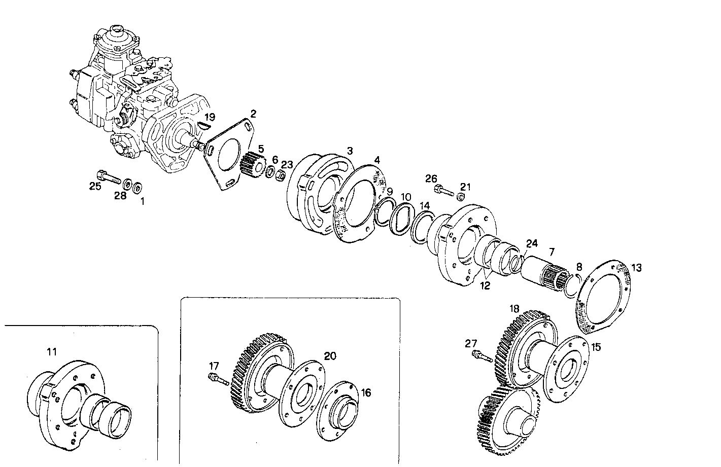 INJECTION PUMP DRIVE parts diagram
